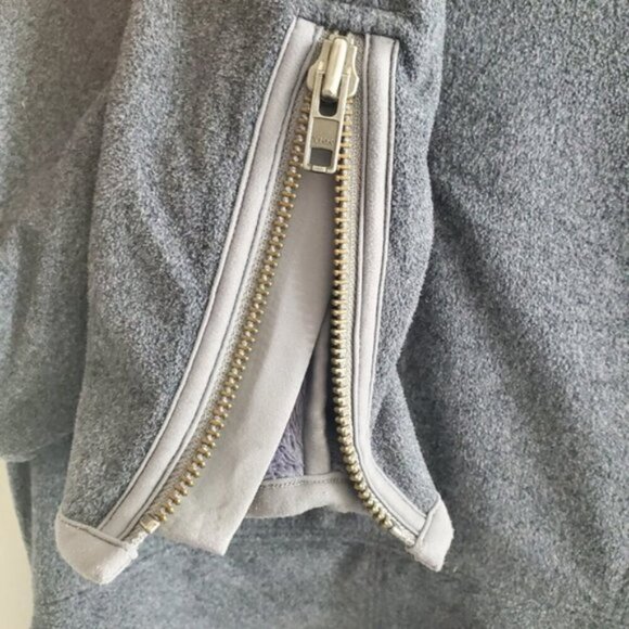Lululemon Grey Presence Of Mind Fossil Fleece Jacket Size 6 - Picture 9 of 11